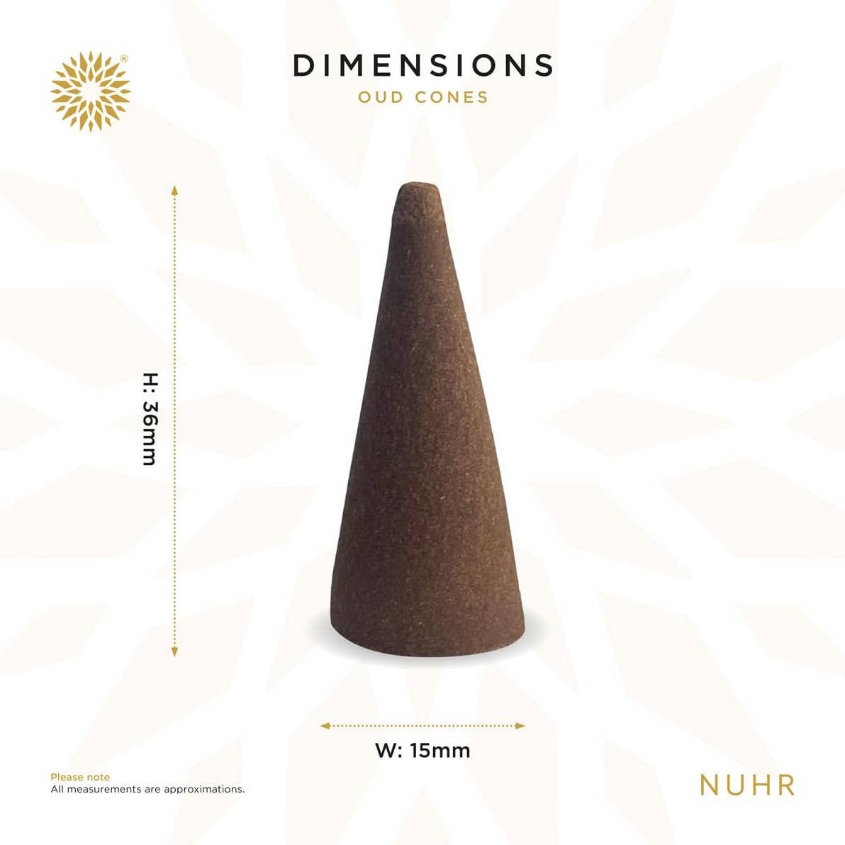 NUHR Home Luxury Oud Incense Cones – Dubai (20 Pack)