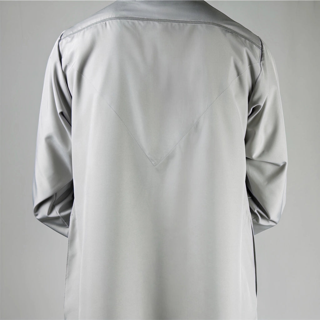 Premium Water-Resistant Boys' Dust Grey Omani Thobe