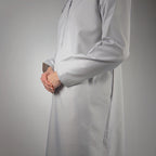 Premium Water-Resistant Boys' Dust Grey Omani Thobe