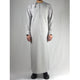 Premium Water-Resistant Omani Thobe for Men in Dust Grey