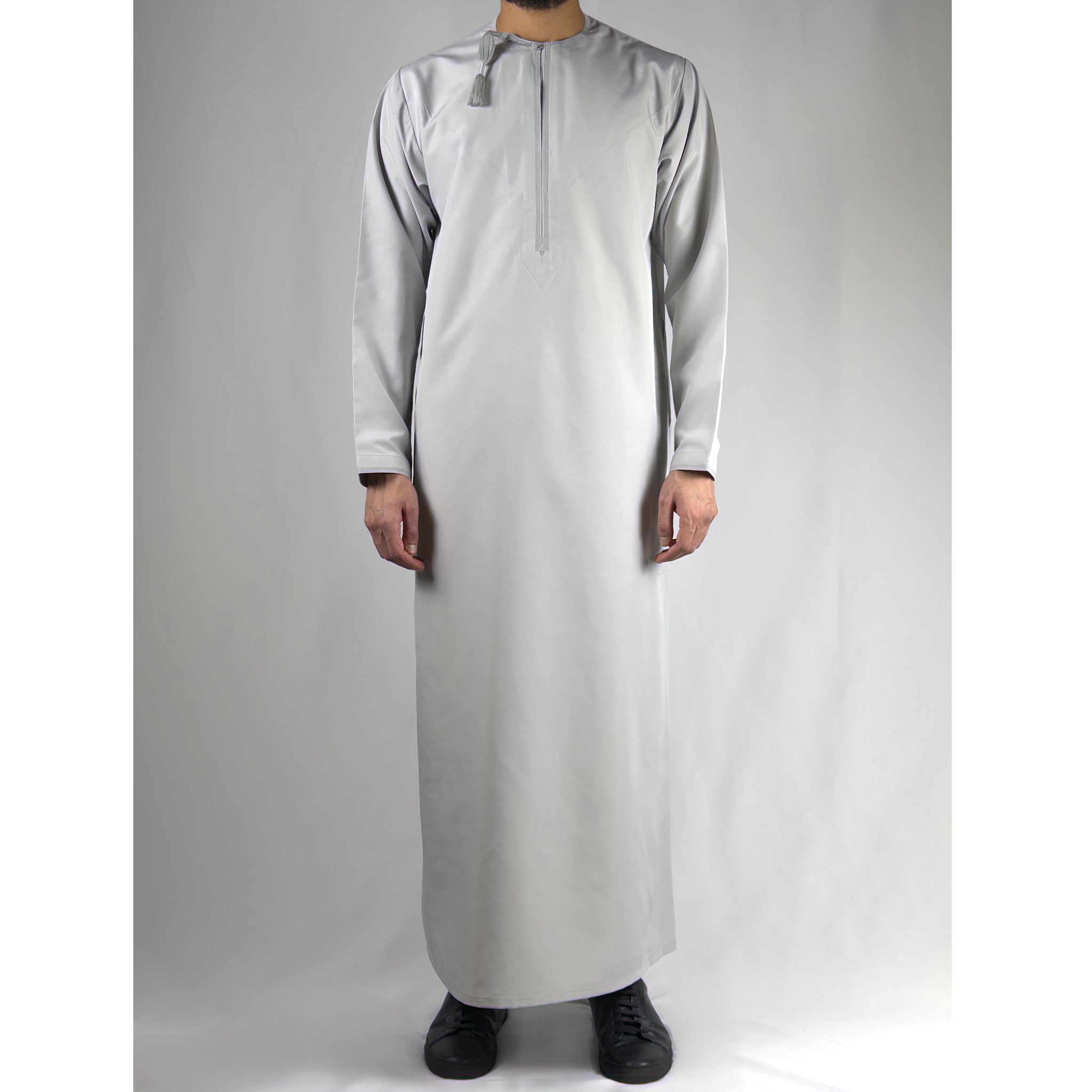 Premium Water-Resistant Boys' Dust Grey Omani Thobe