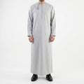 Premium Water-Resistant Omani Thobe for Men in Dust Grey