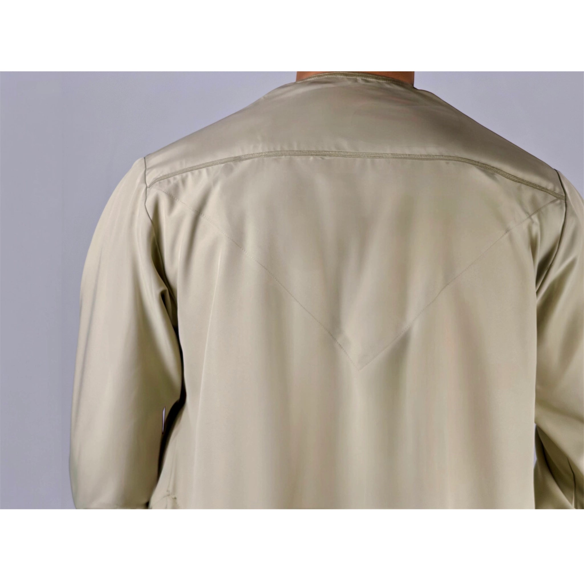 Premium  Water-Resistant Omani Thobe for Men in Olive Khaki