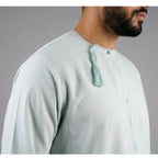 Premium  Water-Resistant Omani Thobe for Men in Pistachio Green