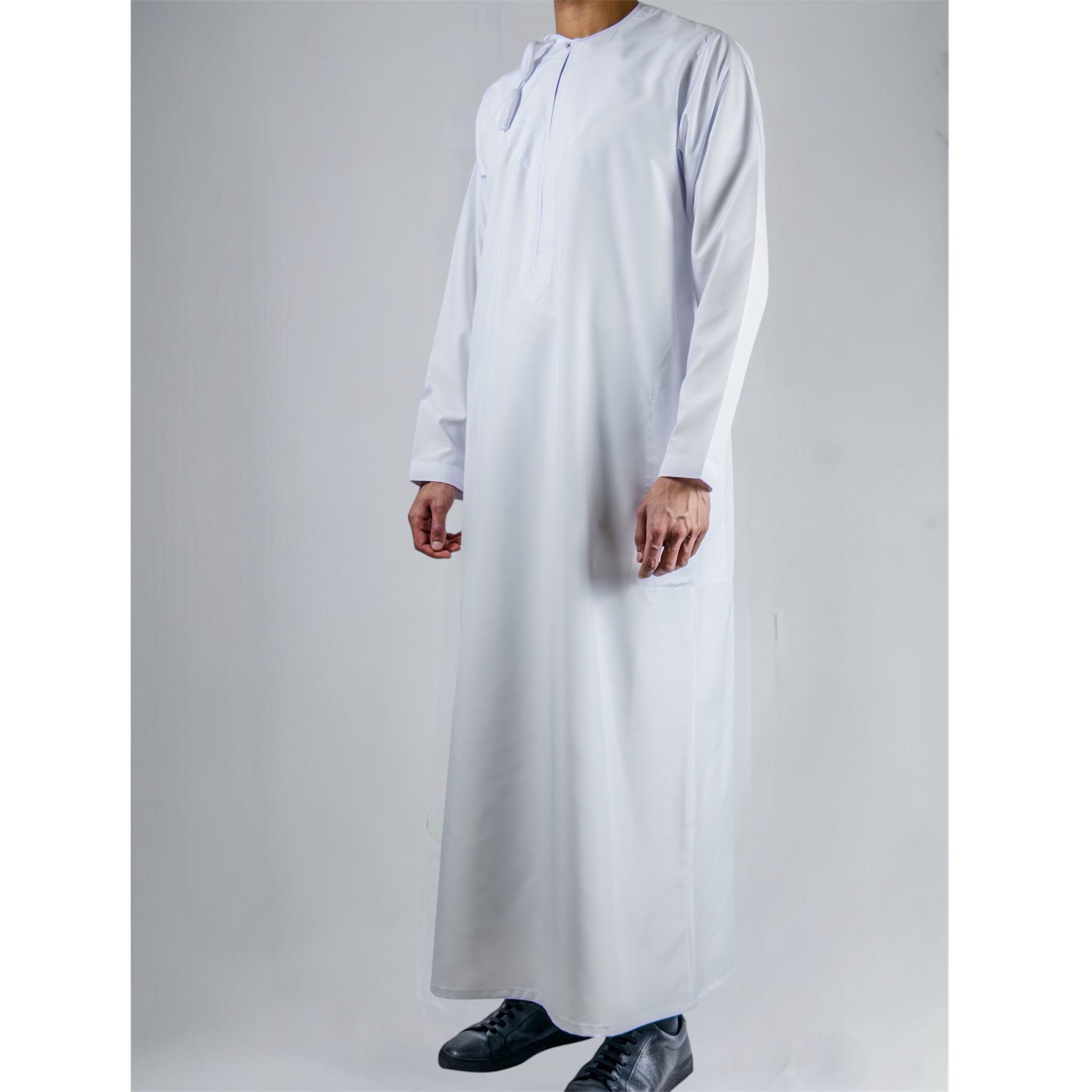 Premium Water-Resistant Boys' White Omani Thobe