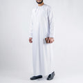 Premium Water-Resistant Omani Thobe for Men in Triple White