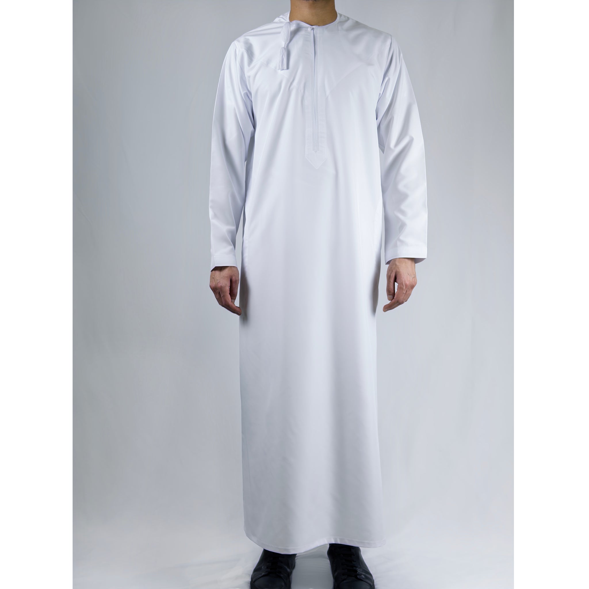 Premium Water-Resistant Boys' White Omani Thobe