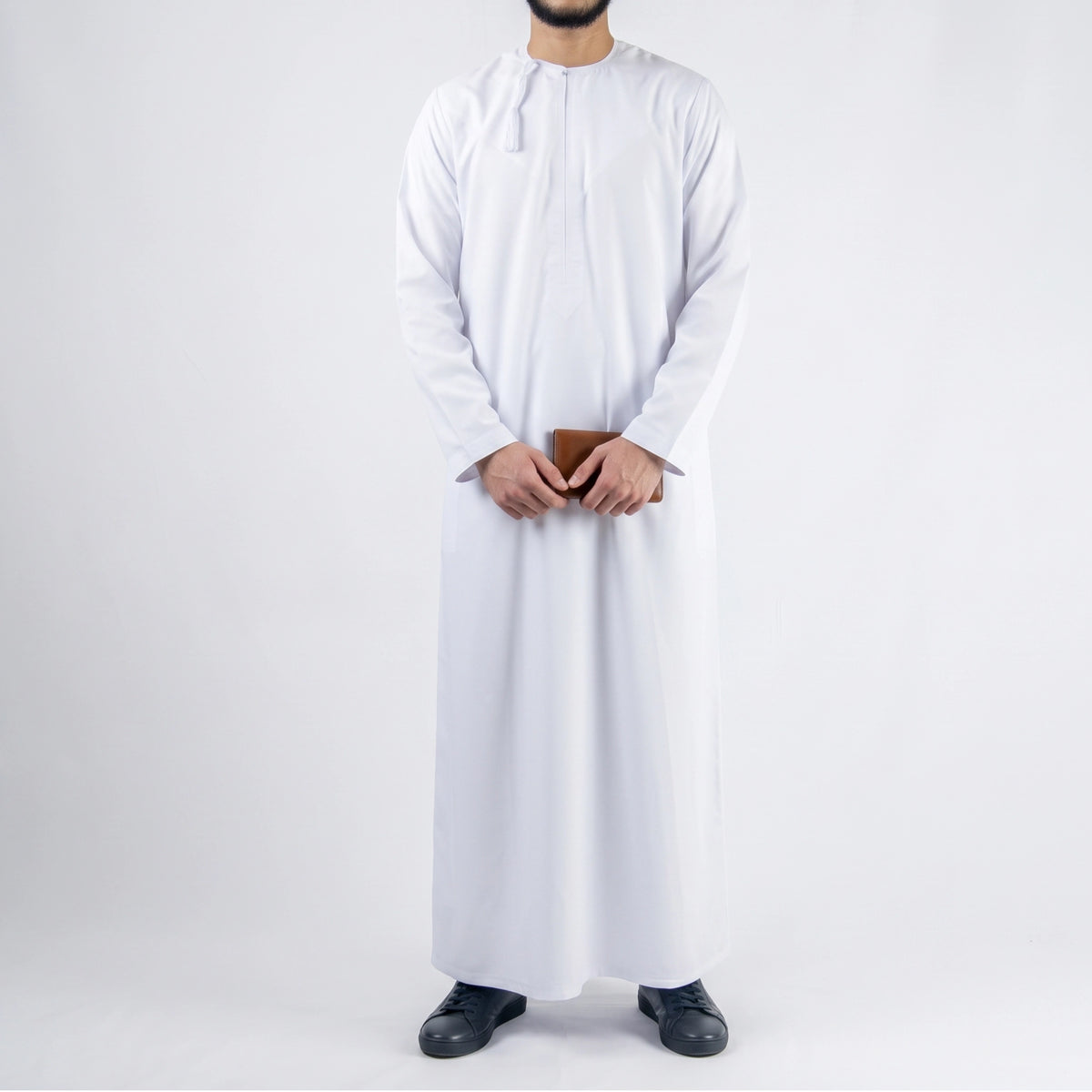 Premium Water-Resistant Omani Thobe for Men in Triple White