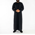 Essentials Emirati Thobe for Men in Matte Black