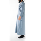 Essentials Emirati Thobe for Men in Matte Blue Grey