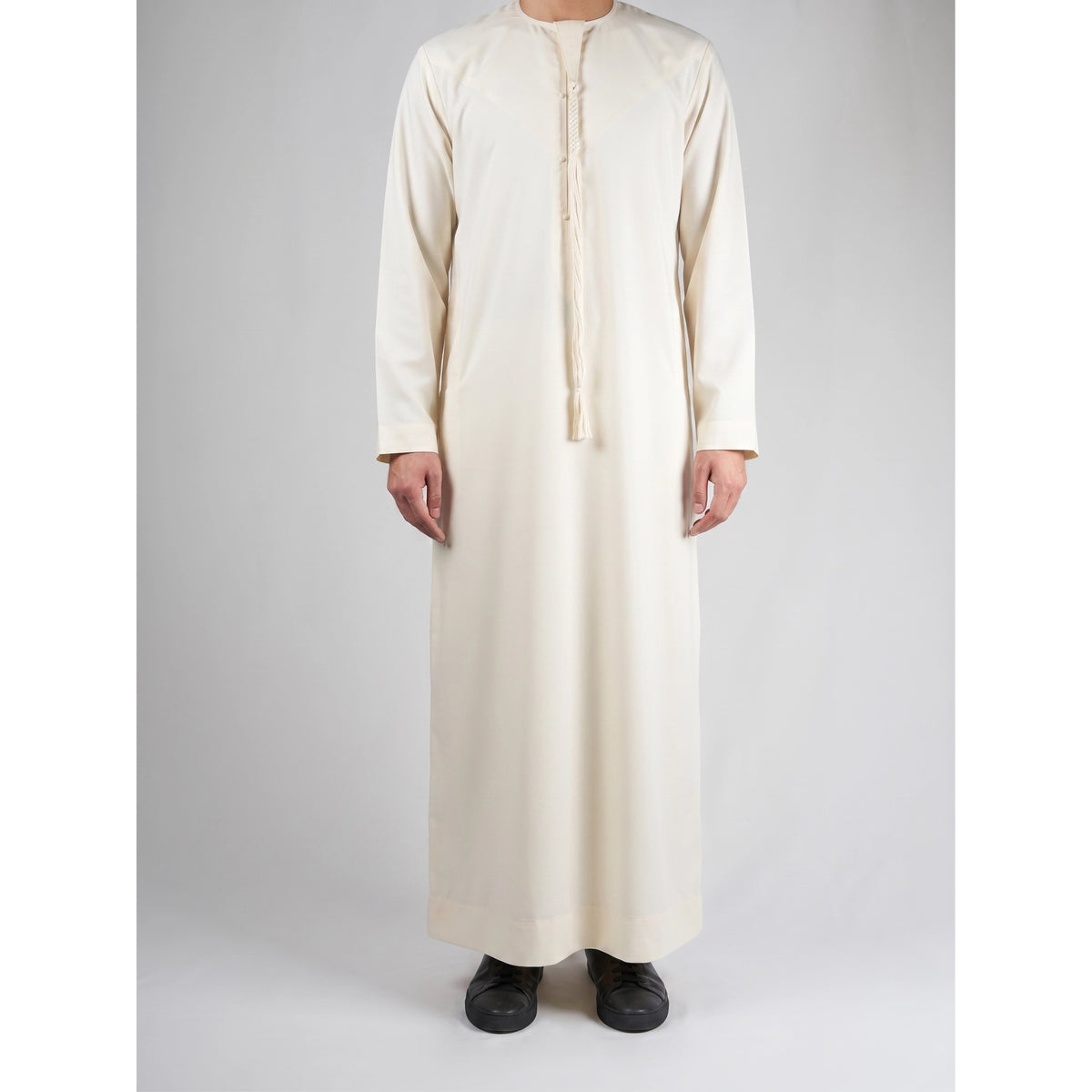 Essentials Emirati Thobe for Men in Matte Ivory