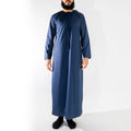 Essentials Emirati Thobe for Men in Matte Navy Blue