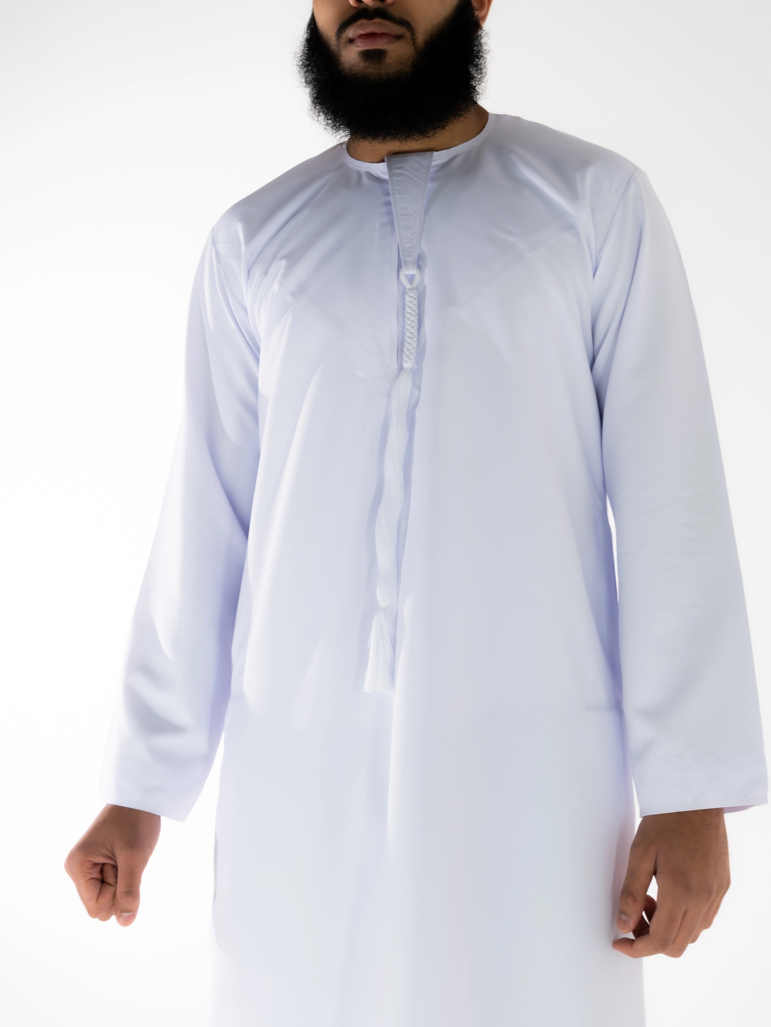 Essentials Emirati Thobe for Men in Matte White