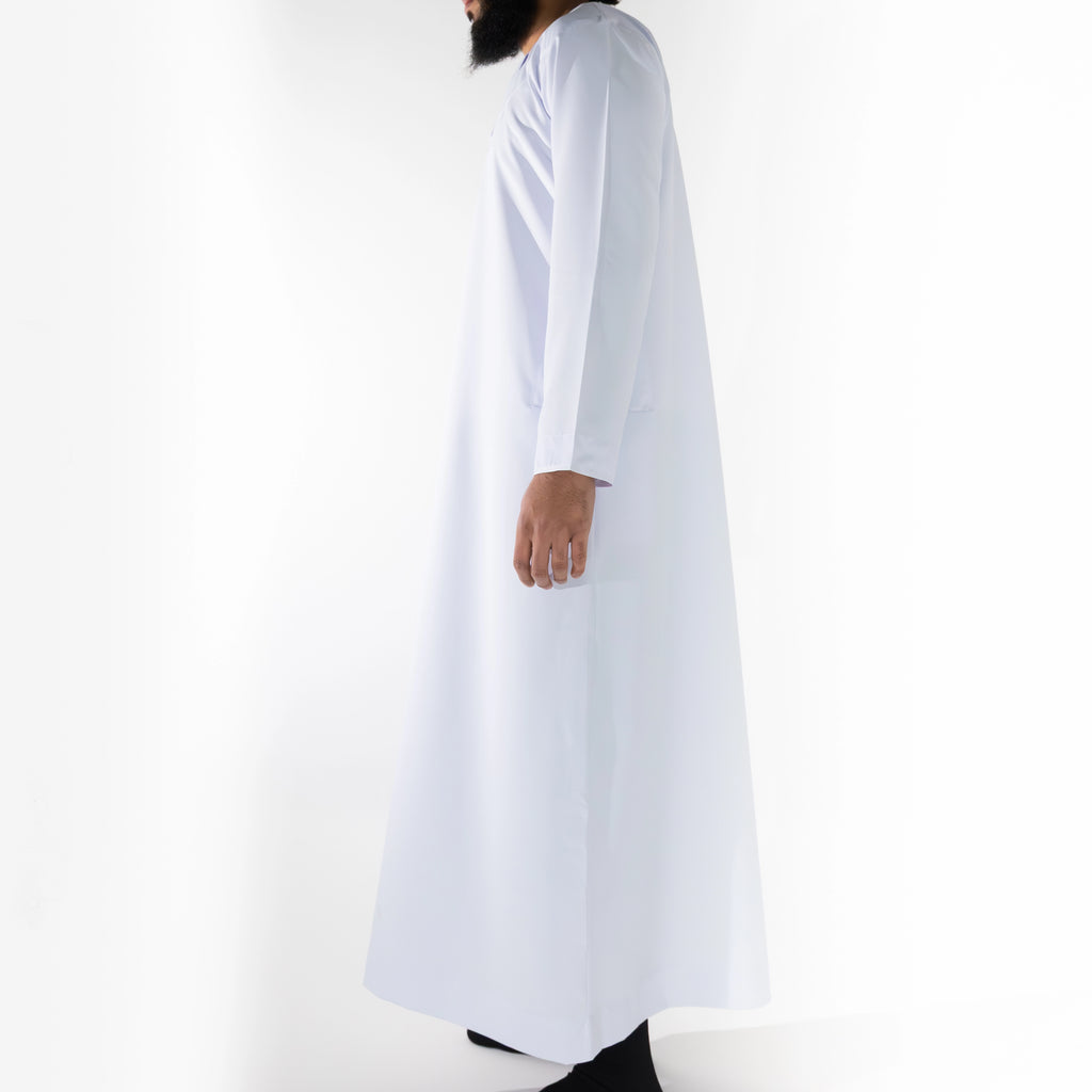 Essentials Emirati Thobe for Men in Matte White