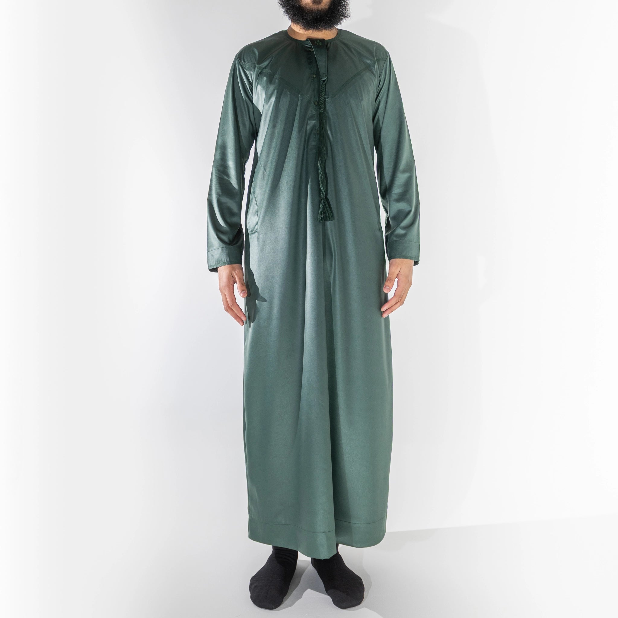 Premium Emirati Men's Thobe in Racing Green