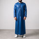 Premium Emirati Men's Thobe in Royal Blue (Japanese YKK Zipper)