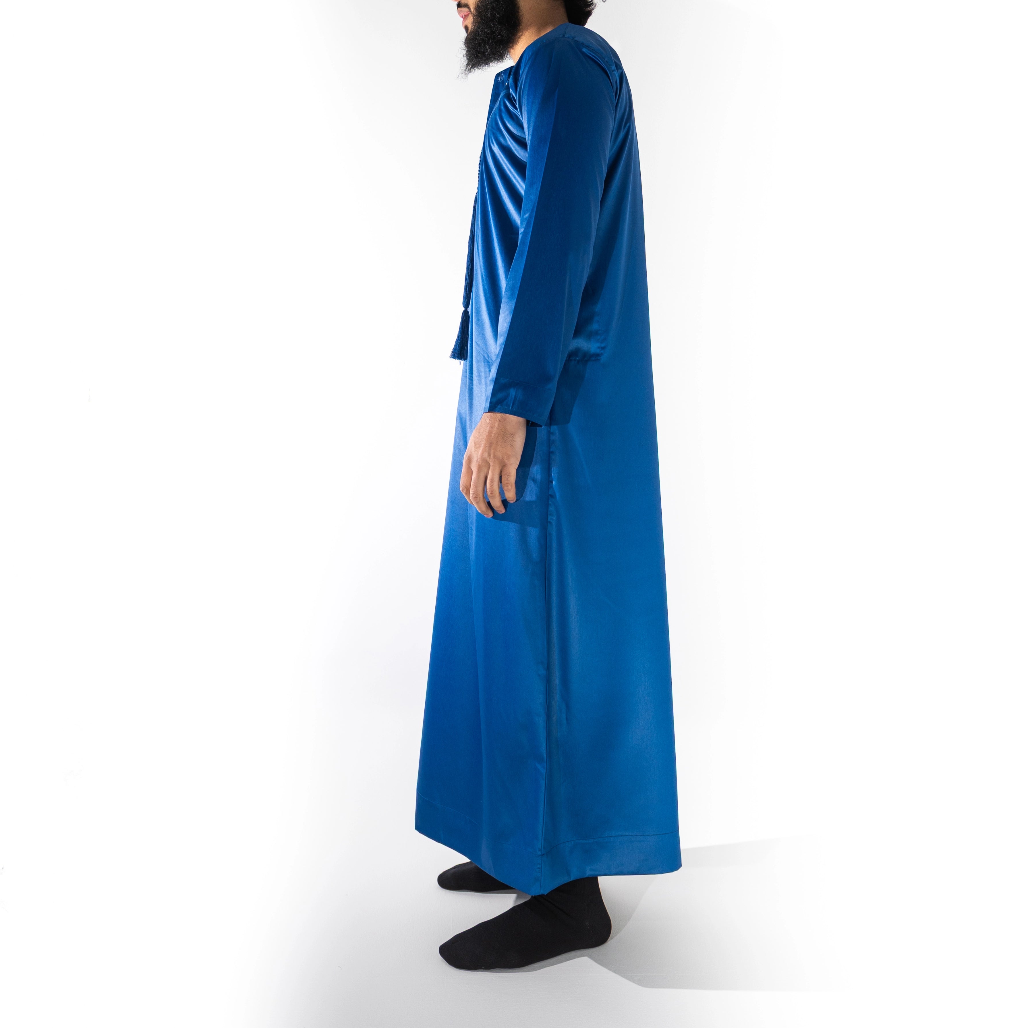 Premium Emirati Men's Thobe in Royal Blue