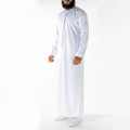 Premium Emirati Men's Thobe in Marble White