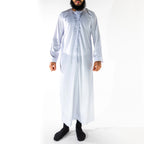 Premium Emirati Men's Thobe in Marble White