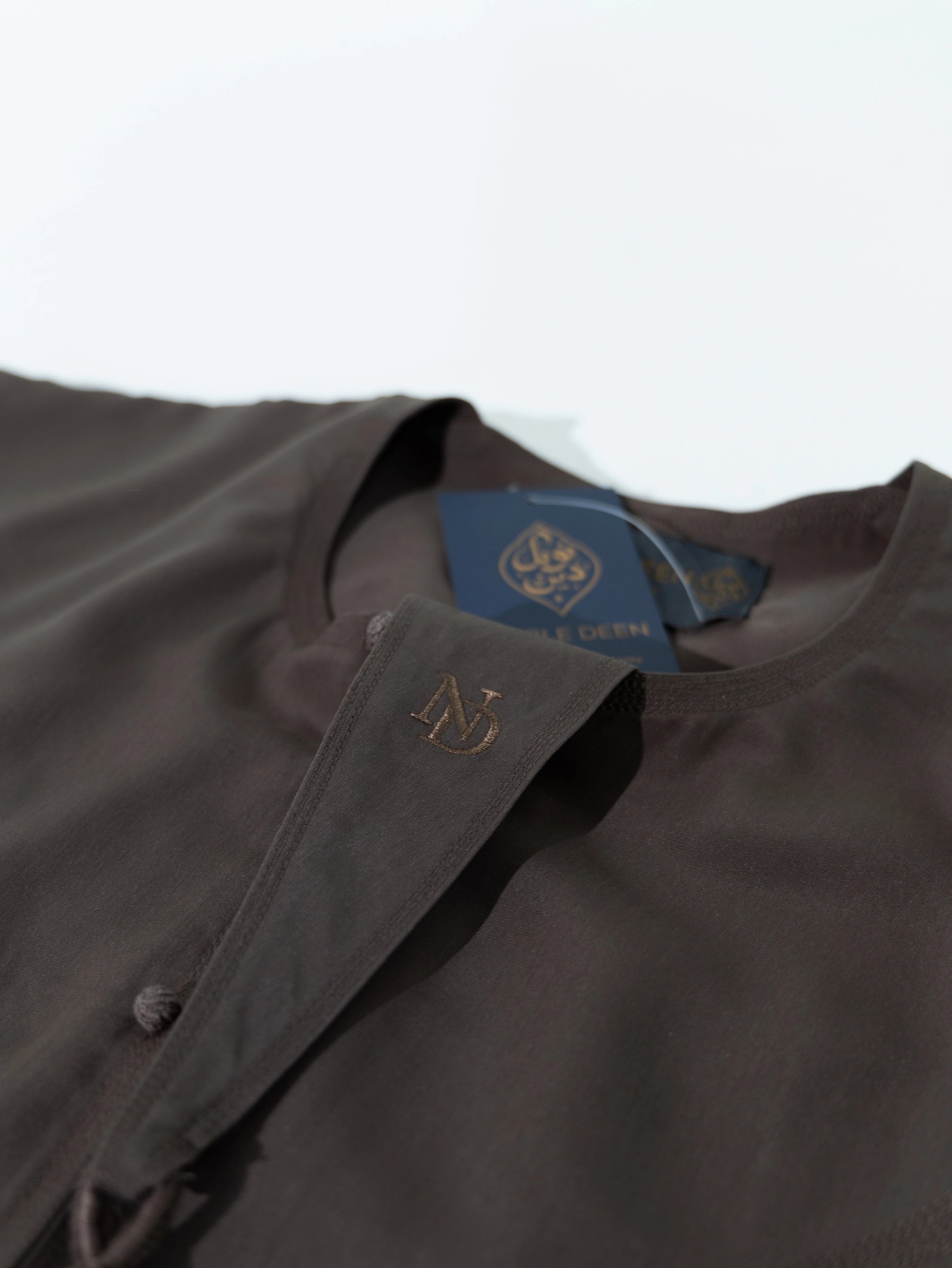 Royal Edition Luxury Emirati Thobe for Men in Charcoal Brown