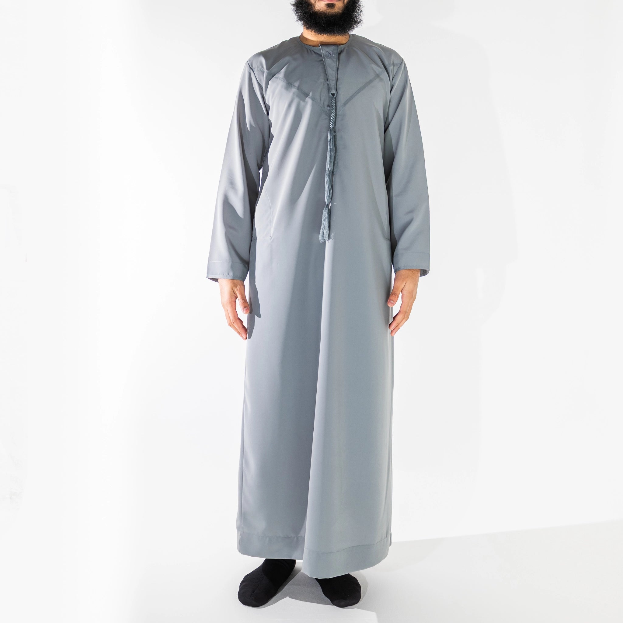 Royal Edition Luxury Emirati Thobe for Men in Steel Grey