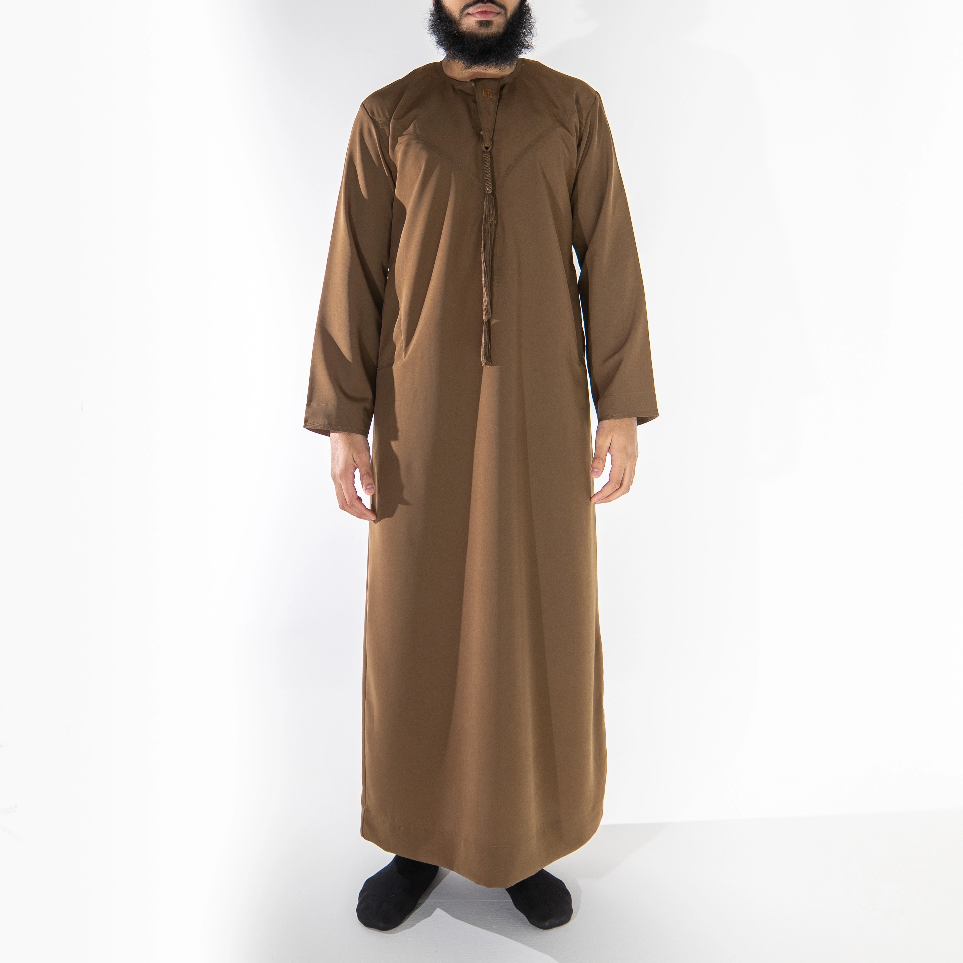 Royal Edition Luxury Emirati Thobe for Men in Chocolate Brown