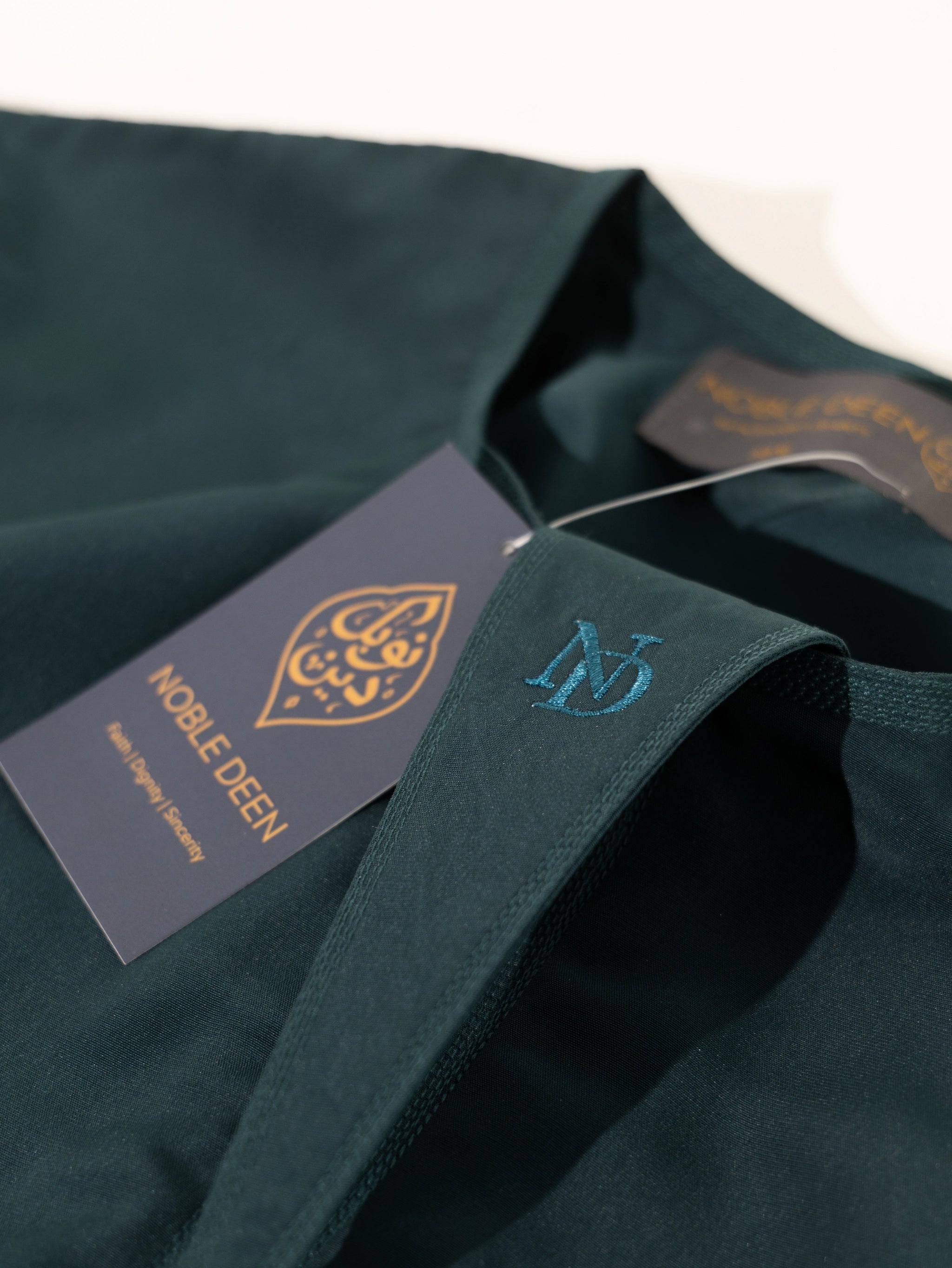 Royal Edition Luxury Emirati Thobe for Boys in Deep Sea Green