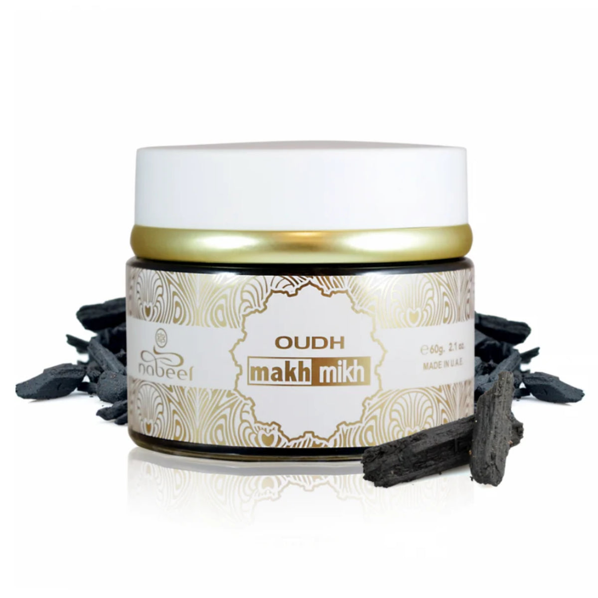 Nabeel Oudh Makh Mikh Bakhoor Incense – 60g | Floral & Oriental Home Fragrance