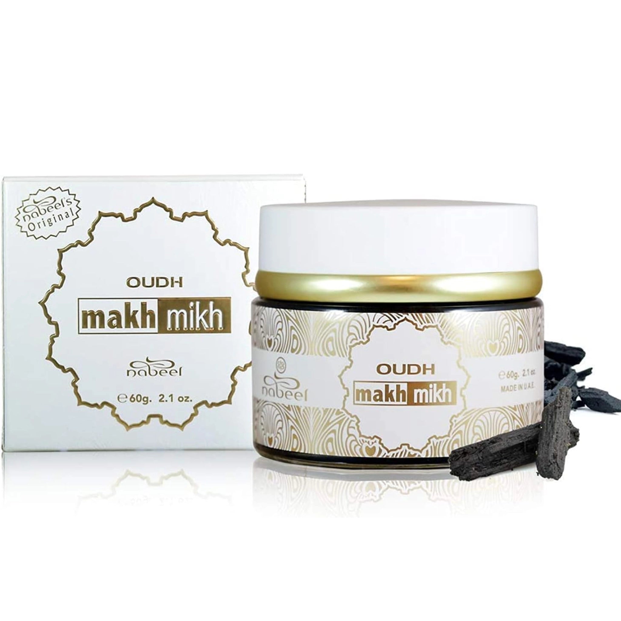 Nabeel Oudh Makh Mikh Bakhoor Incense – 60g | Floral & Oriental Home Fragrance