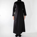 Signature Saudi Thobe for Men in Raven Black