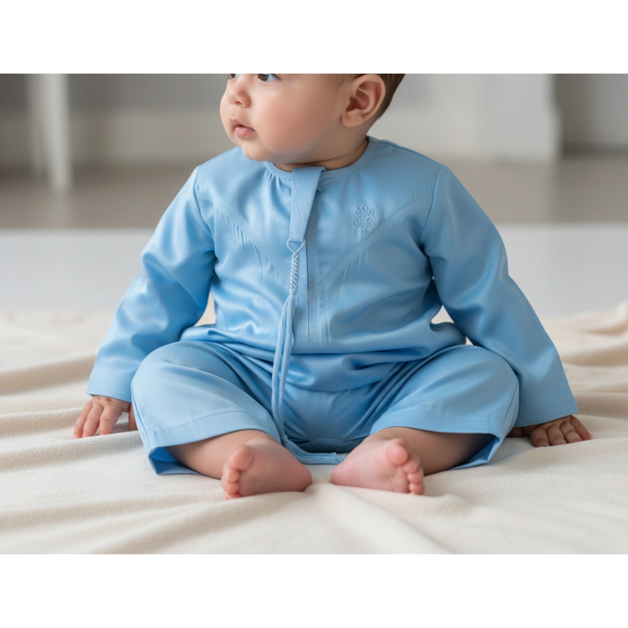 Noble Littles- Baby Thobe Romper in Baby Blue