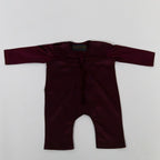 Noble Littles- Baby Thobe Romper in Dark Burgundy