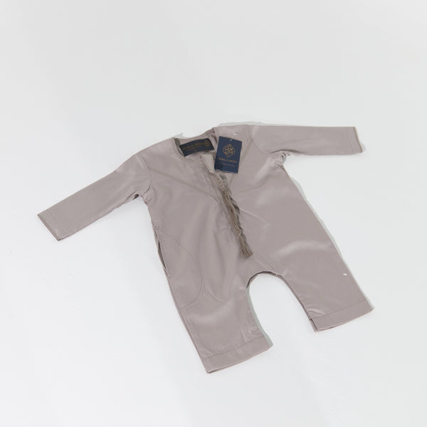 Noble Littles- Baby Thobe Romper in Khaki Beige