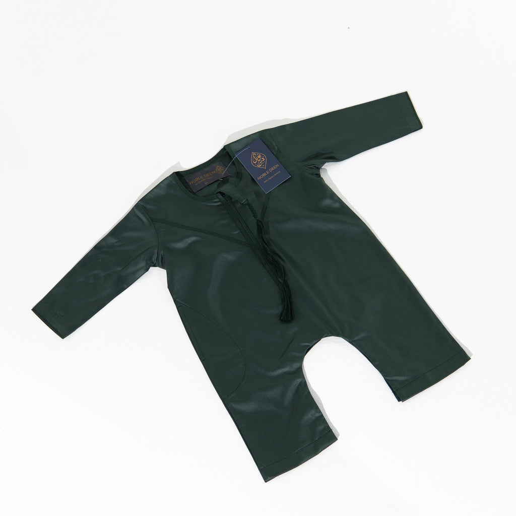 Noble Littles- Baby Thobe Romper in Racing Green