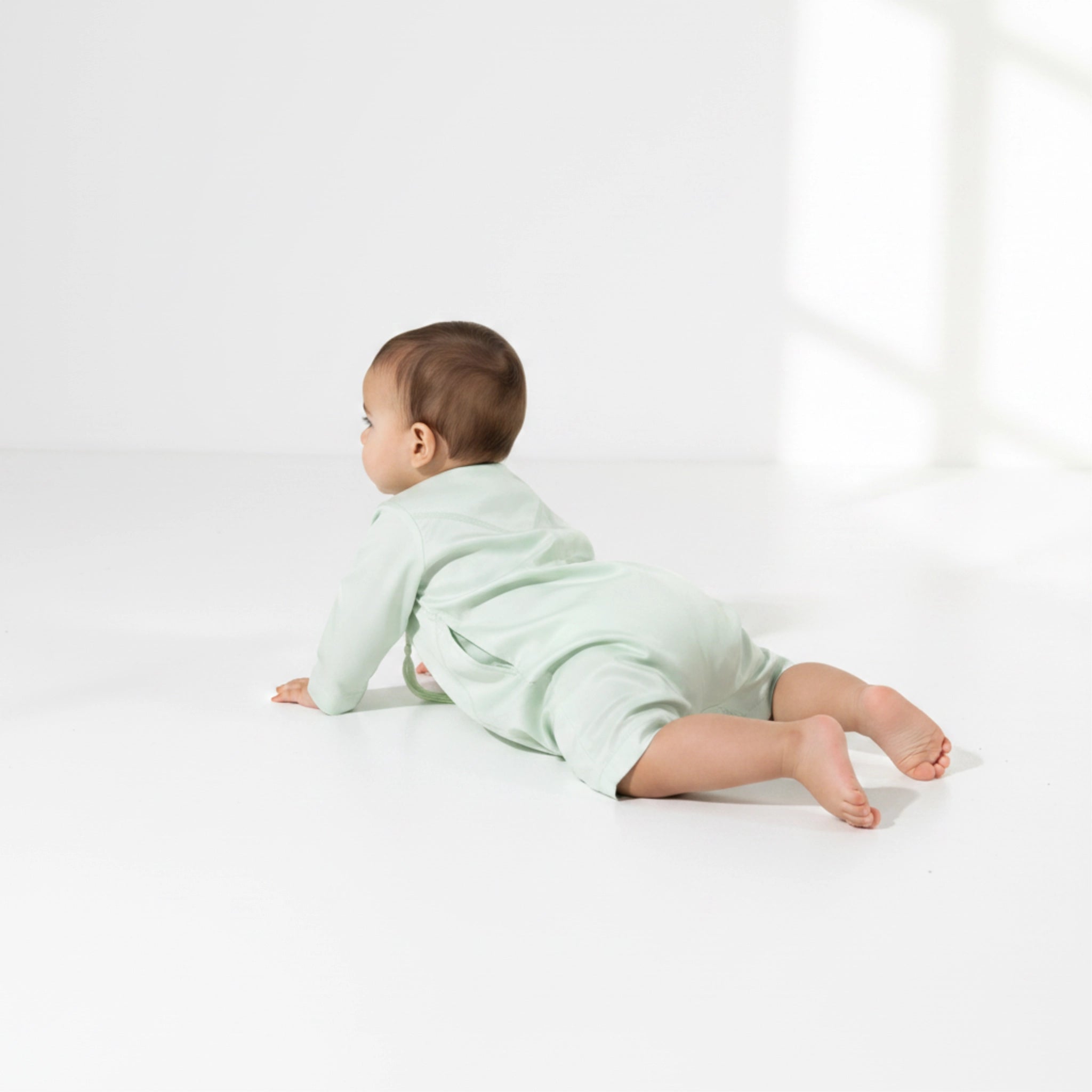 Noble Littles- Baby Thobe Romper in Spring Green