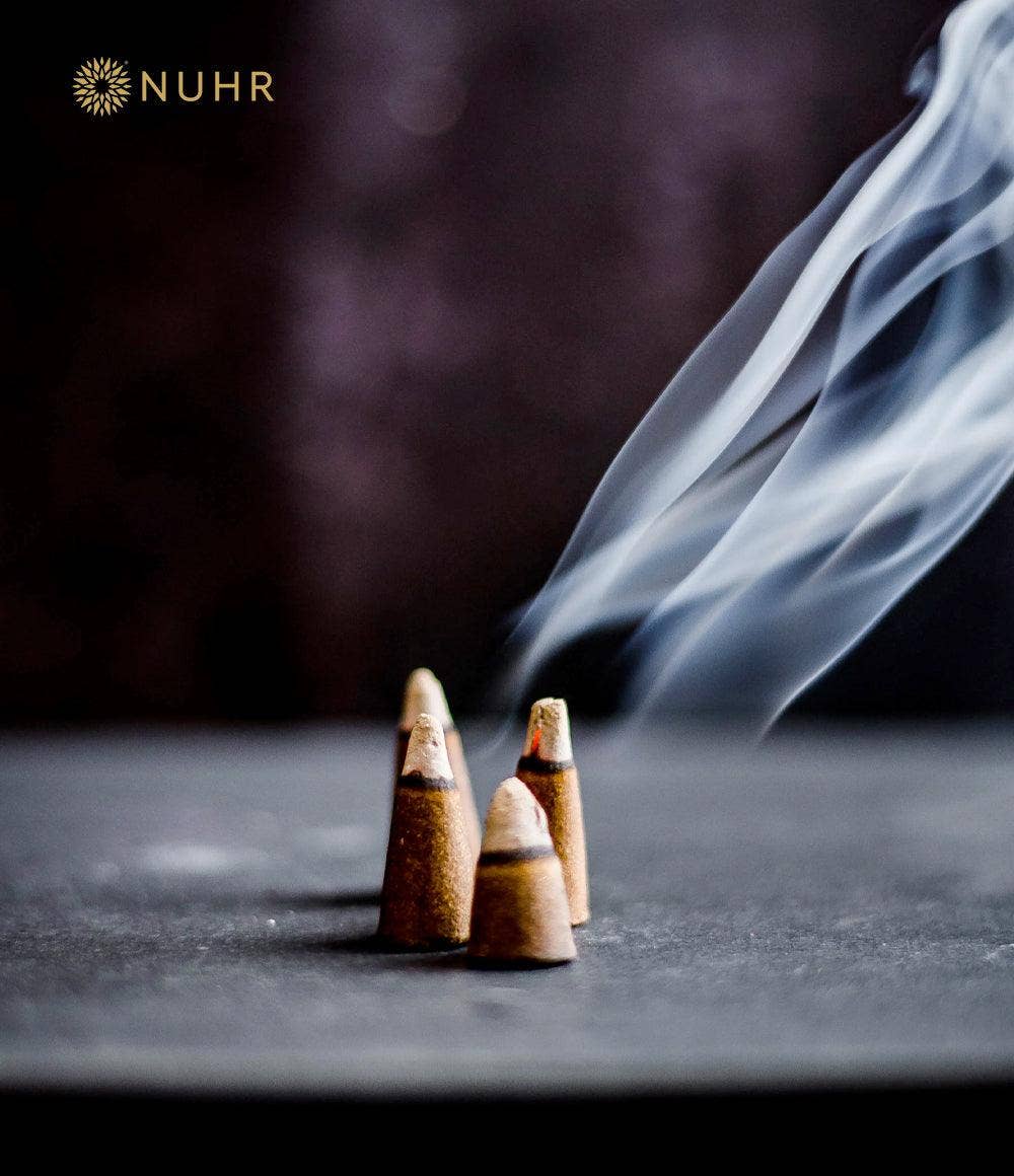 NUHR Home Signature Oud Incense Gift Set – 40 Cones + Burner (Discovery Collection)