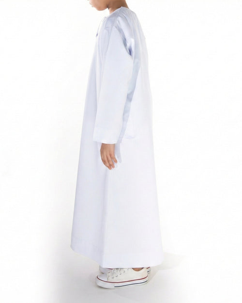 Boys' Emirati Thobe in Matte White