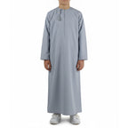 Premium Water-Resistant Boys' Fog Blue Omani Thobe