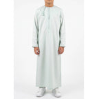 Premium Water-Resistant Boys' Pistachio Green Omani Thobe