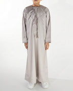 Premium Emirati Thobe for Boys in Khaki Beige, Made in UAE