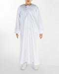boy wearing a white coloured premium Emirati thobe 