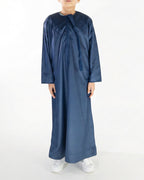 Boys' Emirati Thobe in Matte Navy Blue