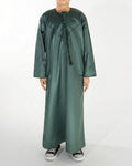 Boys Premium Emirati Thobe – Racing Green, Made in UAE