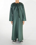 Boys Premium Emirati Thobe – Racing Green, Made in UAE