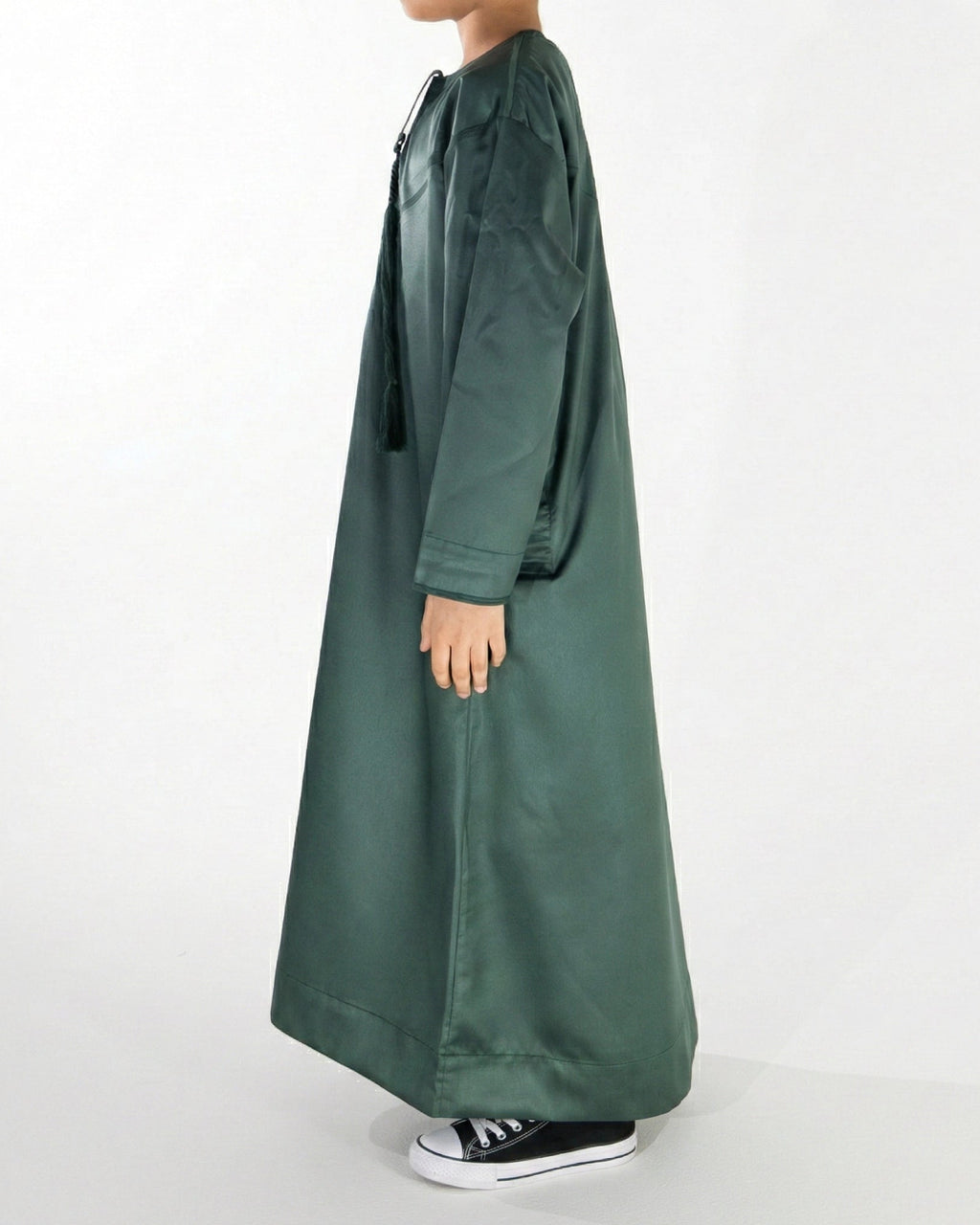 Boys Premium Emirati Thobe – Racing Green, Made in UAE