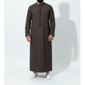 Royal Edition Luxury Emirati Thobe for Men in Charcoal Brown