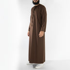 Royal Edition Luxury Emirati Thobe for Men in Chocolate Brown