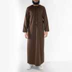 Royal Edition Luxury Emirati Thobe for Men in Chocolate Brown