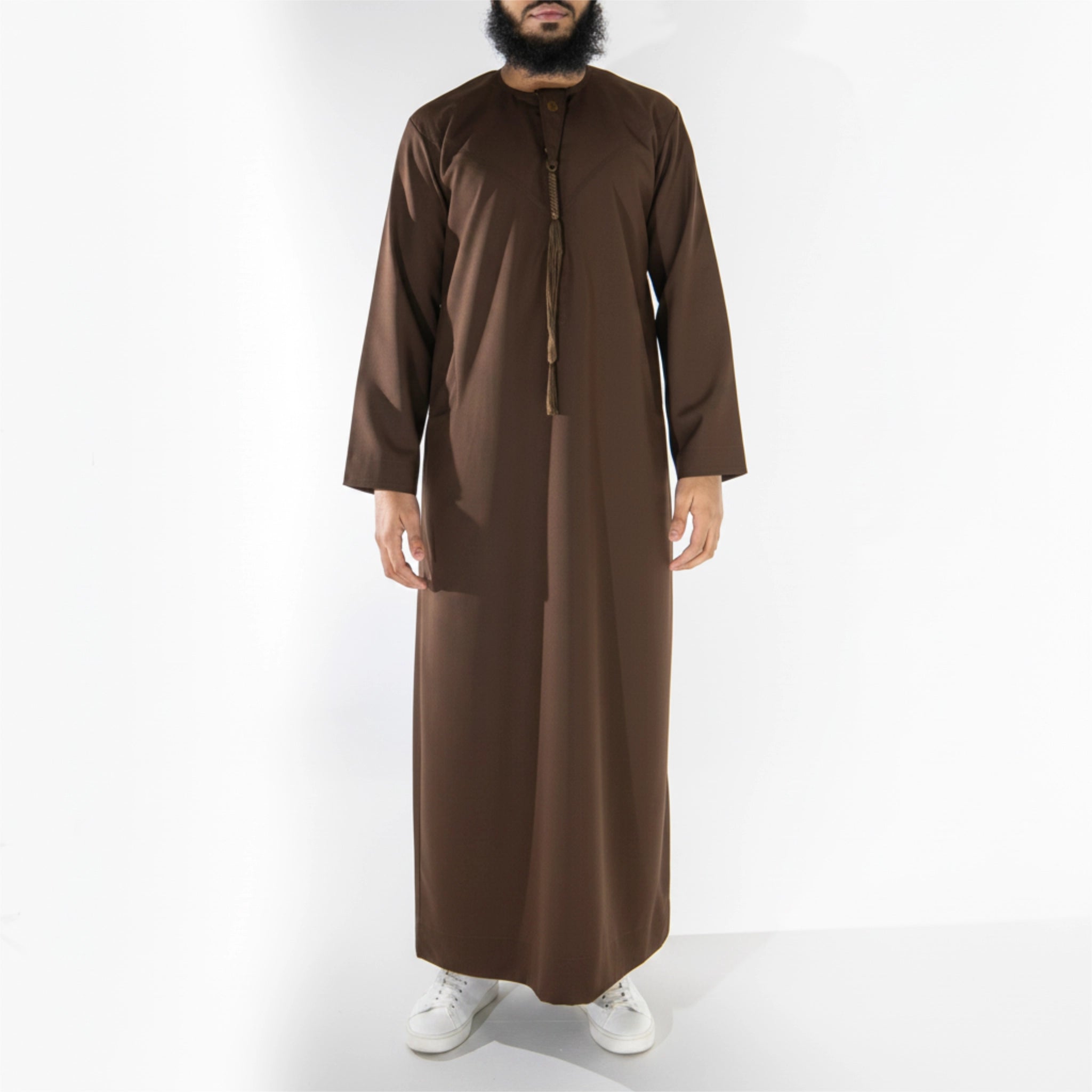 Royal Edition Luxury Emirati Thobe for Men in Chocolate Brown