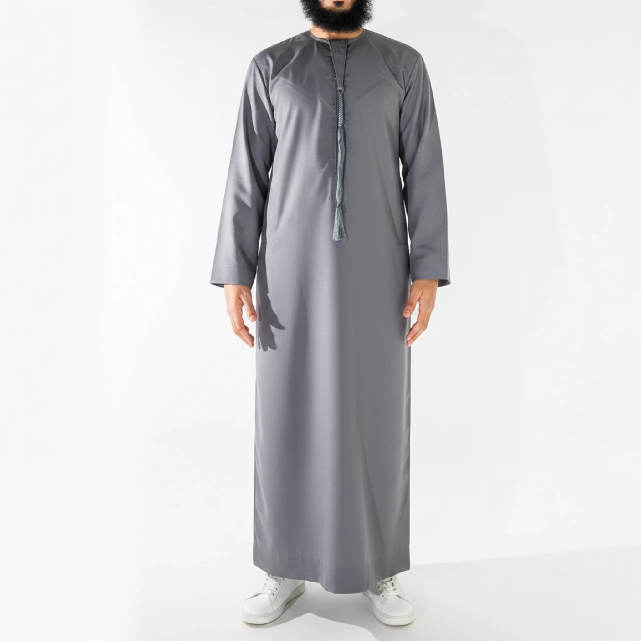 Royal Edition Luxury Emirati Thobe for Men in Steel Grey
